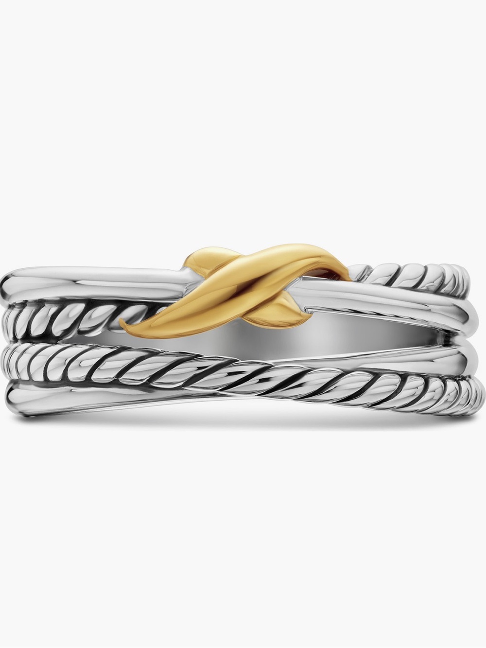 David Yurman X Crossover Band Sterling Silver Ring size 8